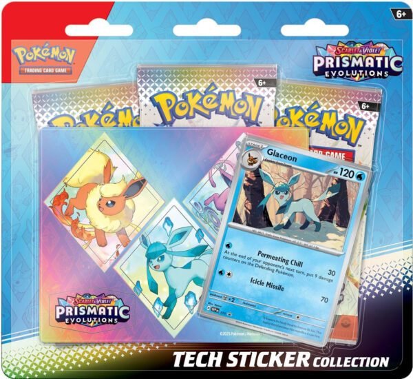 Pokemon Prismatic Evolutions - Tech Sticker Collection - Glaceon