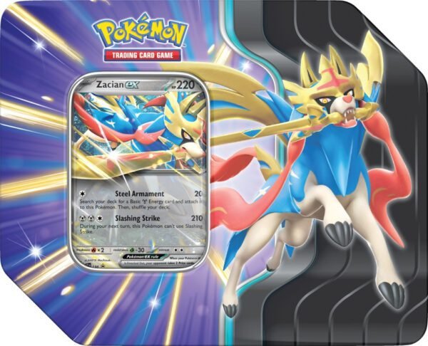 Pokemon TCG Slashing Legends Tin - Zacian Ex