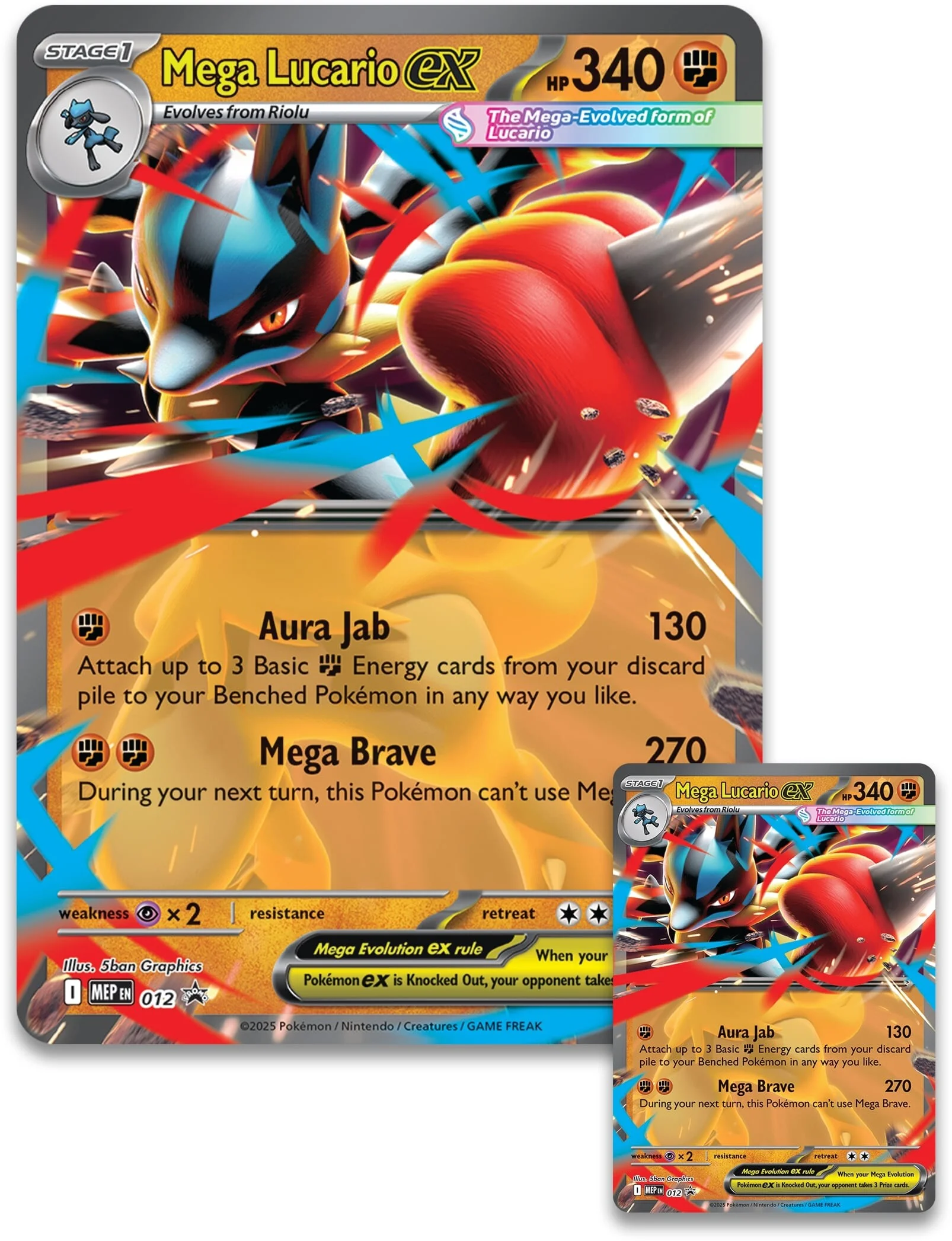 Pokemon TCG: Mega Lucario ex Figure Collection - Imagen 4
