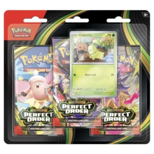 Pokemon Mega Evolution Perfect Order 3-Pack Blister Chikorita